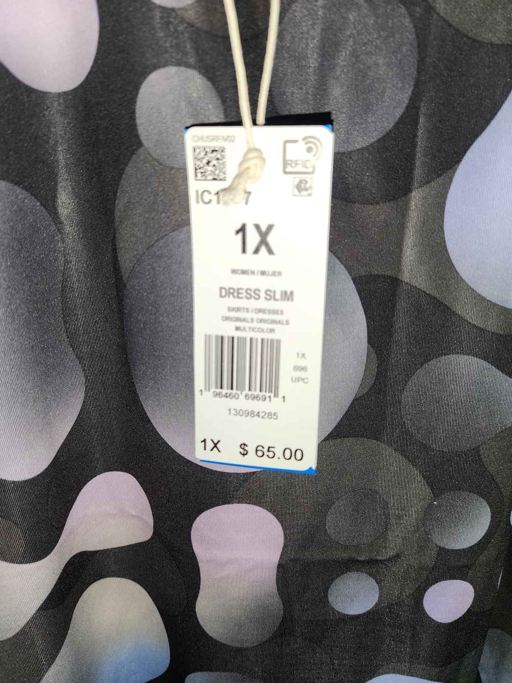 Adidas Always Original Graphic Polka Dot Tank Dress - Black Gray Yellow - Picture 3 of 3